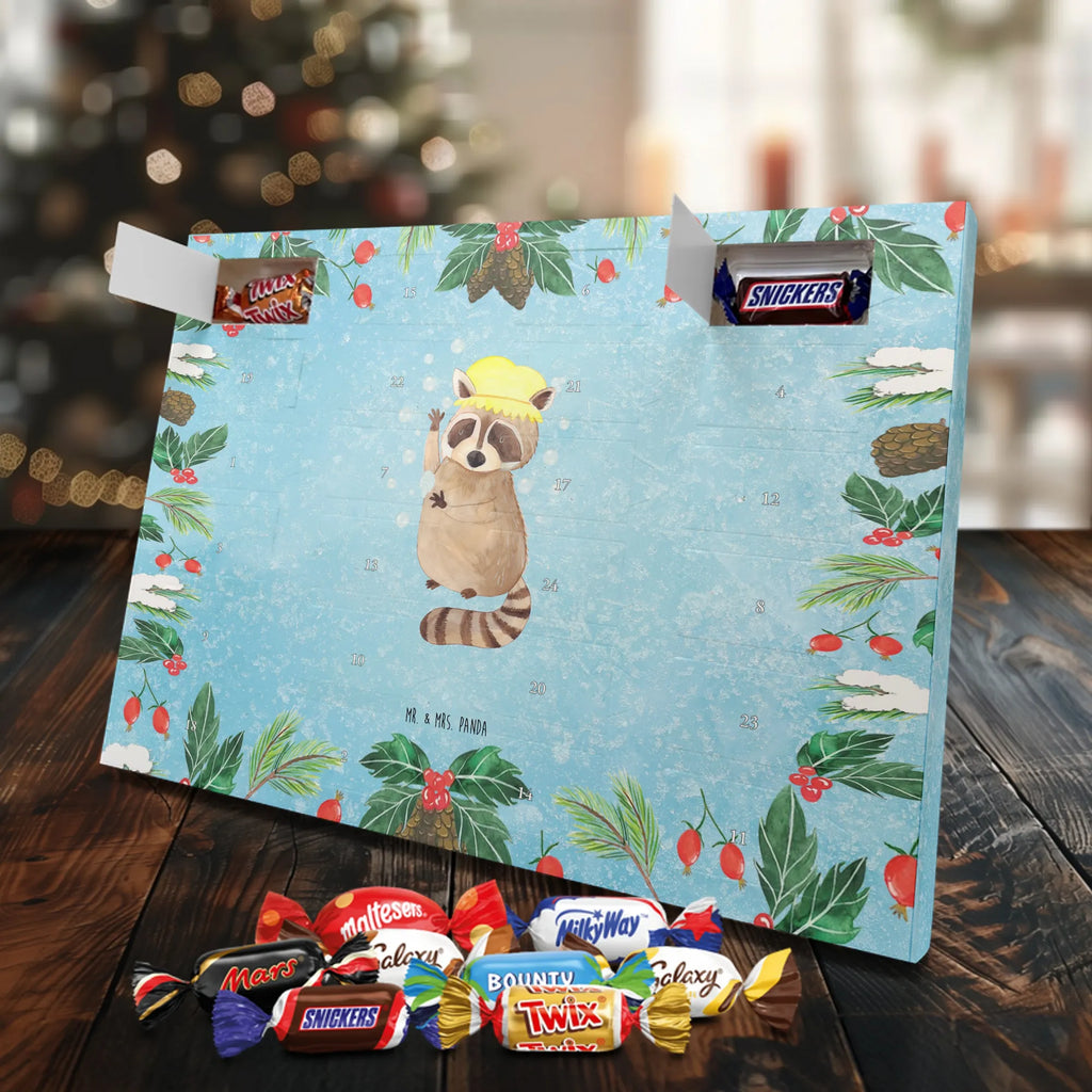 Chocolate advent calendar Raccoon gift ideas, gifts, small animals, good mood, cute, funny sayings, cute animal motives, hand drawn, special gifts, card, animal lover, raccoon, soap bubbles, wash, daydreaming