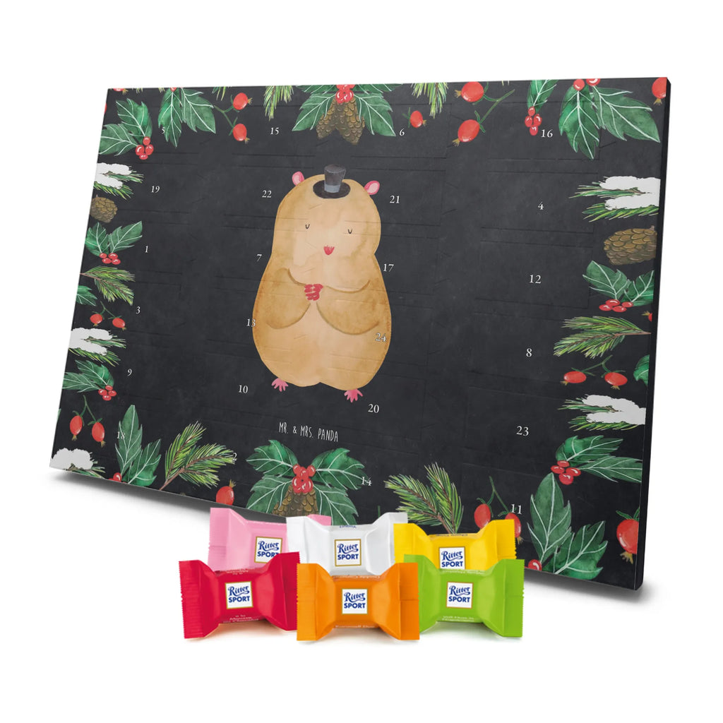 Chocolate advent calendar hamster cap gift ideas, gifts, small animals, good mood, cute, funny sayings, cute animal motives, hand drawn, special gifts, card, animal lover, top hat, dwarf hamster, magician, wizard, hat