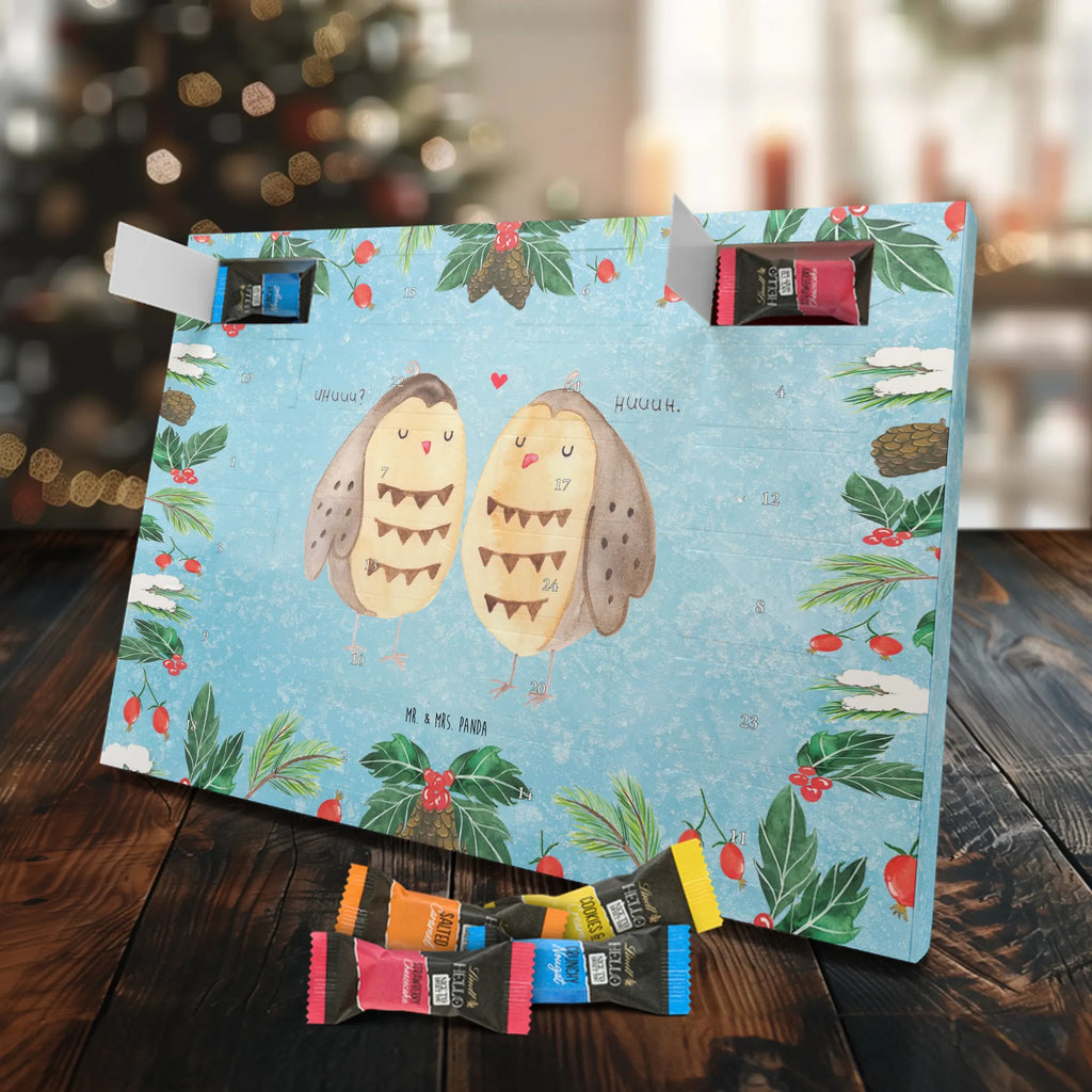 Chocolate advent calendar owls Love illustrated, nocturnal, romantic gift, gift ideas, birthday present, forest animal, bird, owl decor, Girlfriend gift, Pun funny, Owl decoration, Love saying, Wedding saying, Friend