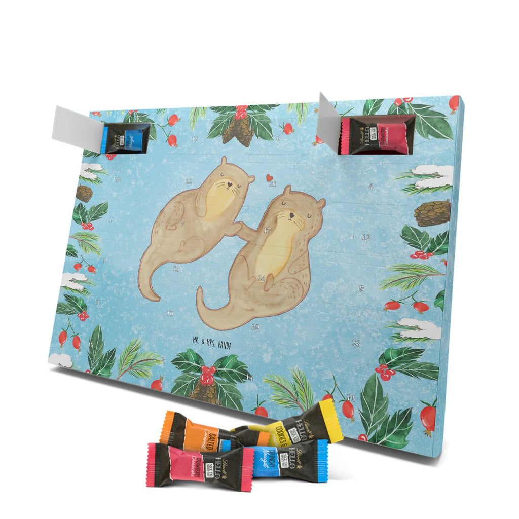 Chocolate advent calendar otter holding hands mammal, predator, gifts for people in love, gift ideas for animal lovers, animal, aquatic animal, marten, otter gifts, water mammal, water, water animal, sea otter, animal lover, European otter, baby otter, Otter Sea Otter Lake Otter