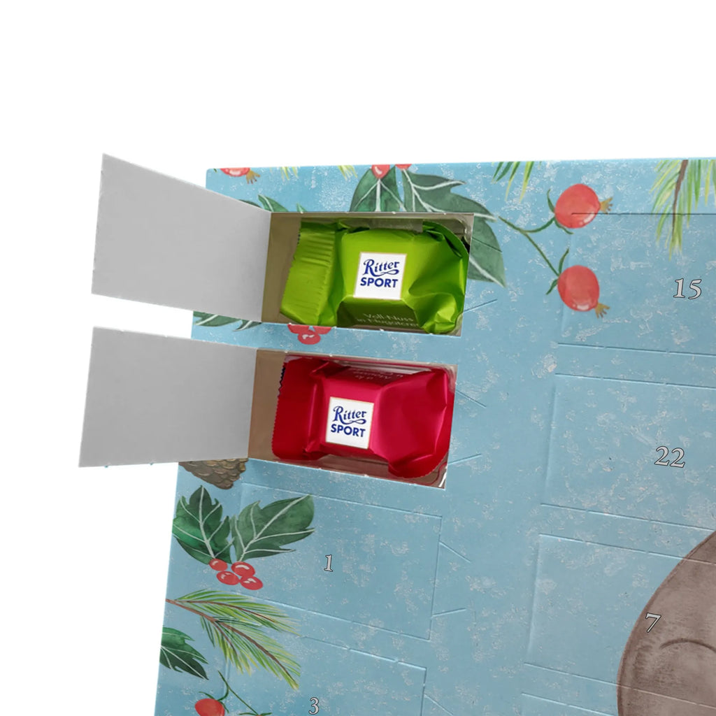 Chocolate advent calendar otter Embrace mammal, predator, gifts for people in love, gift ideas for animal lovers, animal, aquatic animal, marten, otter gifts, water mammal, water, water animal, sea otter, animal lover, European otter, baby otter, Otter Sea Otter Lake Otter