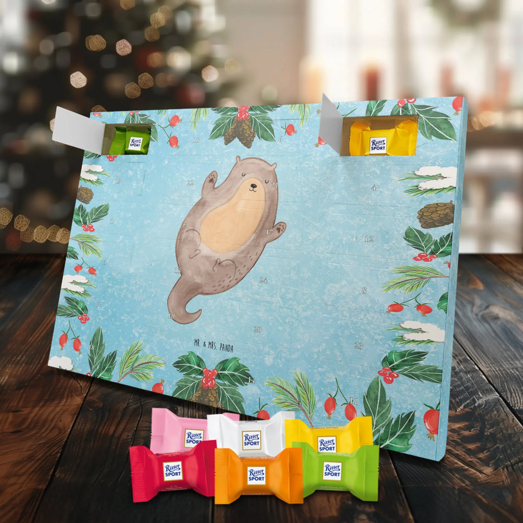 Chocolate advent calendar otter Embrace mammal, predator, gifts for people in love, gift ideas for animal lovers, animal, aquatic animal, marten, otter gifts, water mammal, water, water animal, sea otter, animal lover, European otter, baby otter, Otter Sea Otter Lake Otter