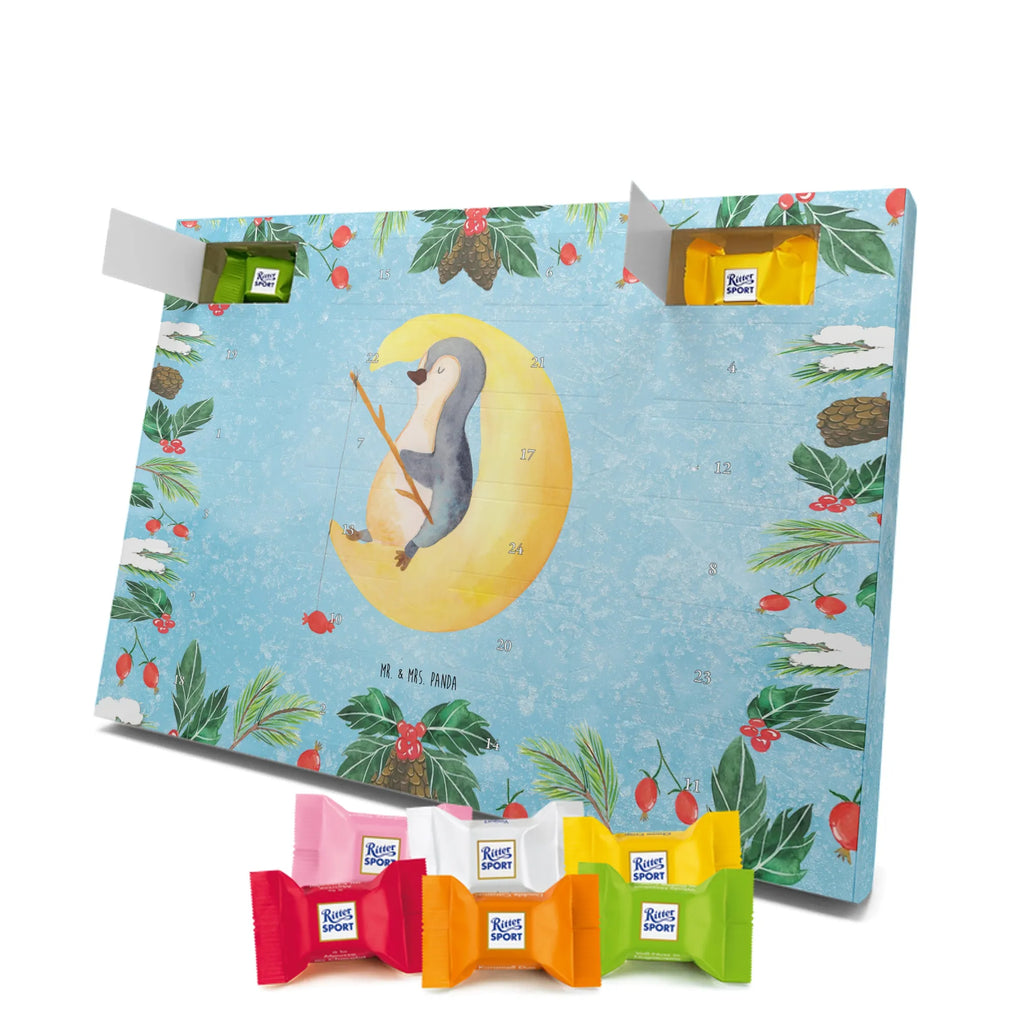 Chocolate advent calendar Penguin moon North Pole, Penguins, bedroom, night's rest, falling asleep, insomnia, guest room, sleep, penguins, saying