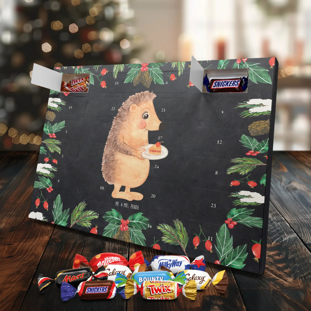 Chocolate advent calendar Hedgehog piece of cake gift ideas, gifts, small animals, good mood, cute, funny sayings, cute animal motives, hand drawn, special gifts, card, animal lover, birthday cake, invitation party, bake cake, food saying, baking gift, cake