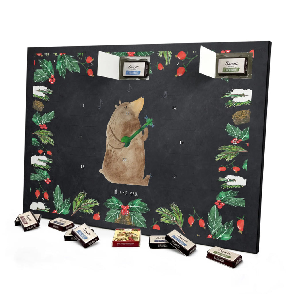 Chocolate advent calendar bear guitar teddy bear, cuddly toy