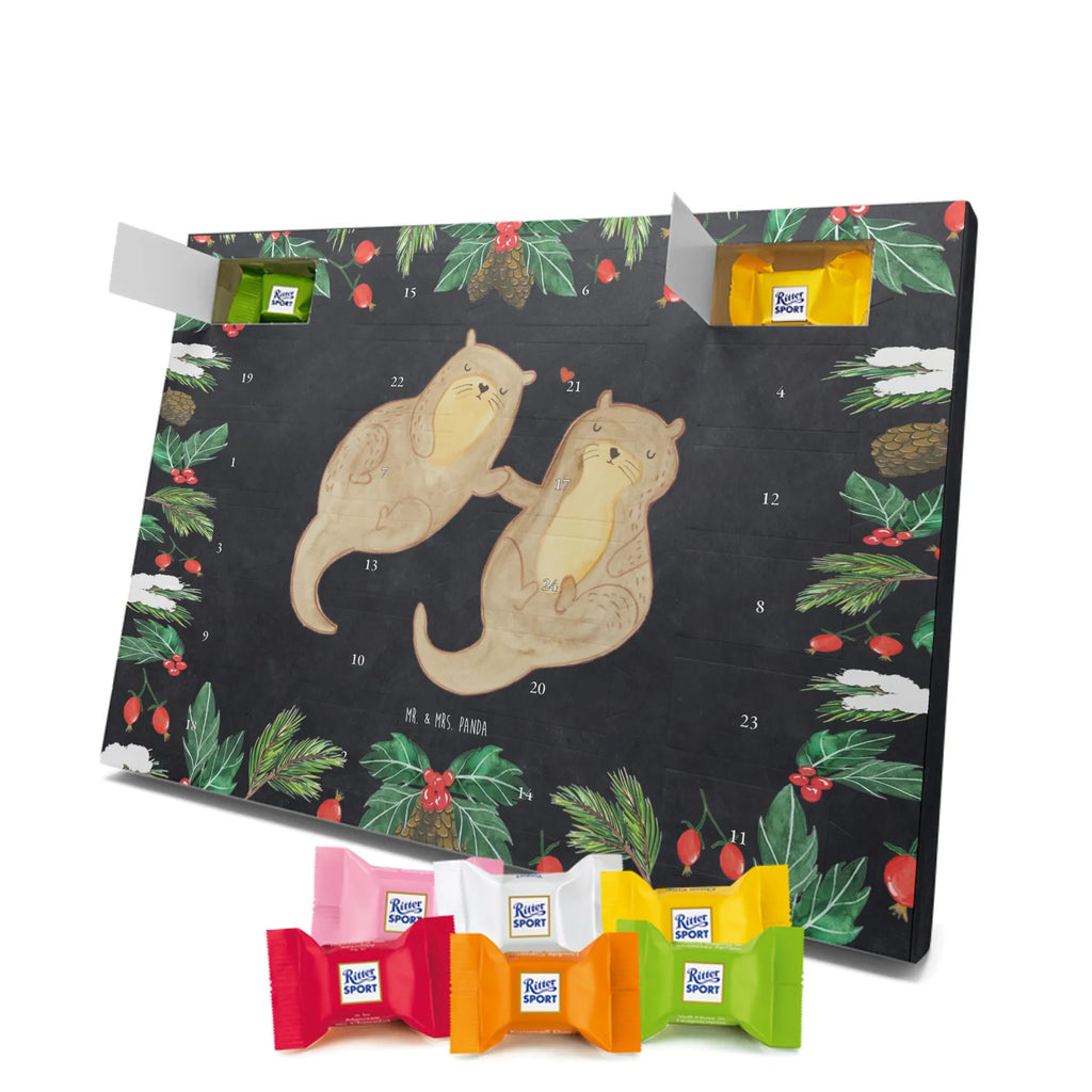 Chocolate advent calendar otter holding hands mammal, predator, gifts for people in love, gift ideas for animal lovers, animal, aquatic animal, marten, otter gifts, water mammal, water, water animal, sea otter, animal lover, European otter, baby otter, Otter Sea Otter Lake Otter