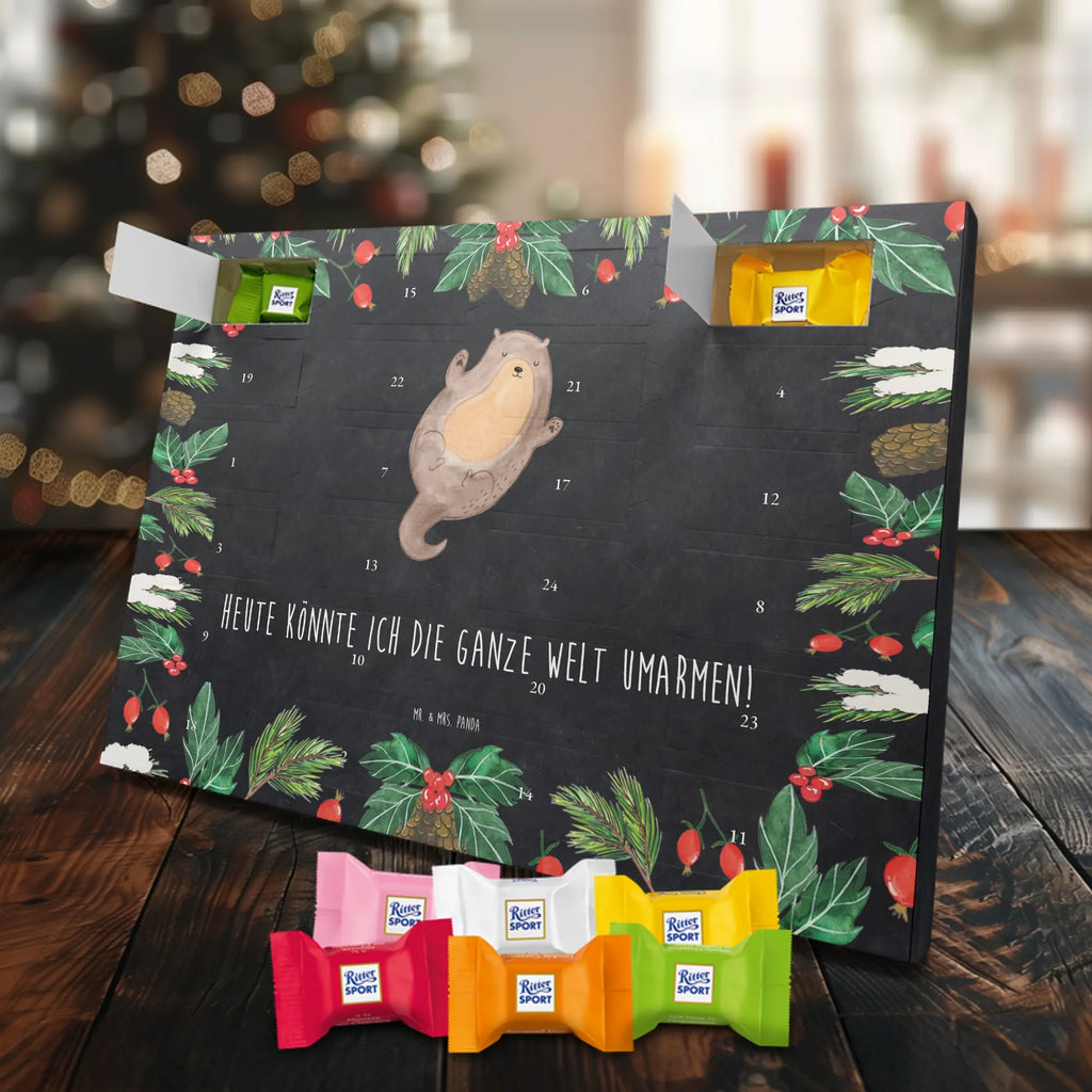 Chocolate advent calendar otter Embrace mammal, predator, gifts for people in love, gift ideas for animal lovers, animal, aquatic animal, marten, otter gifts, water mammal, water, water animal, sea otter, animal lover, European otter, baby otter, Otter Sea Otter Lake Otter