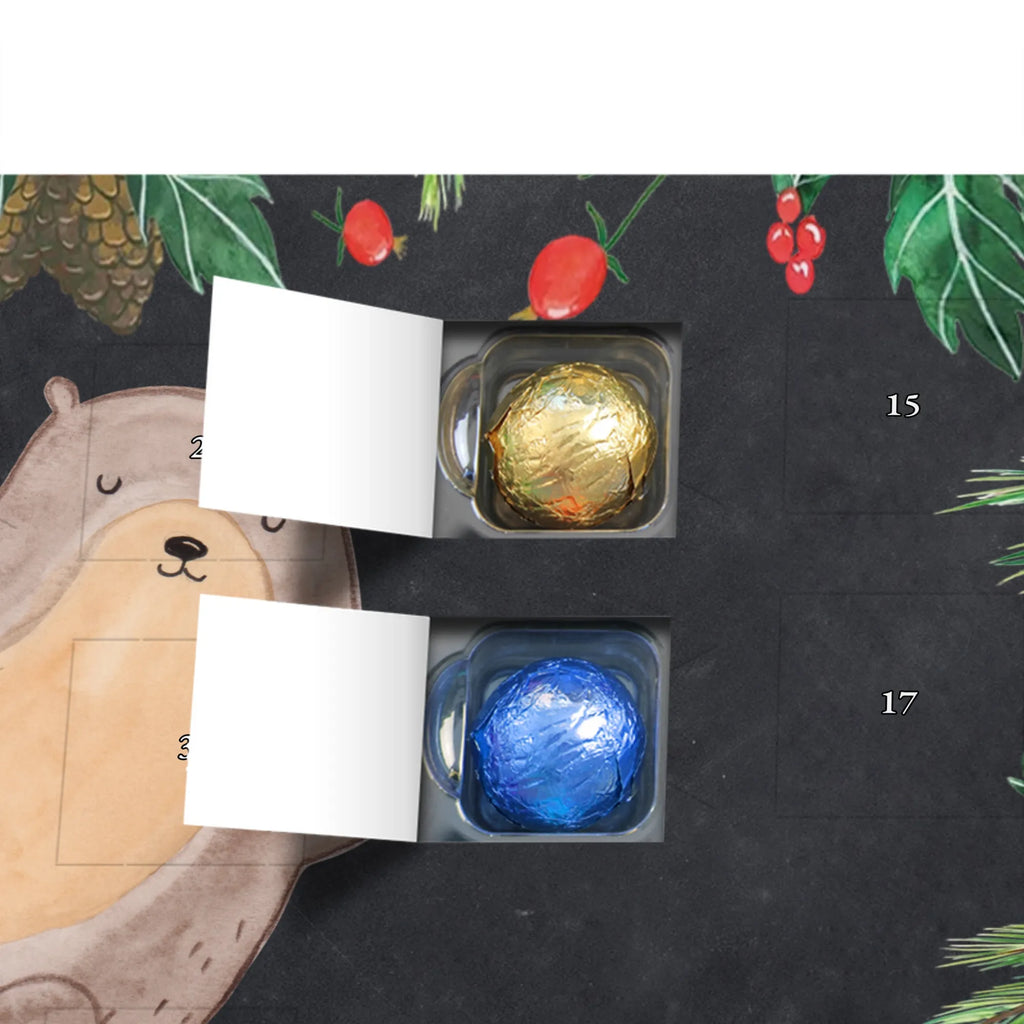 Chocolate advent calendar otter Embrace mammal, predator, gifts for people in love, gift ideas for animal lovers, animal, aquatic animal, marten, otter gifts, water mammal, water, water animal, sea otter, animal lover, European otter, baby otter, Otter Sea Otter Lake Otter