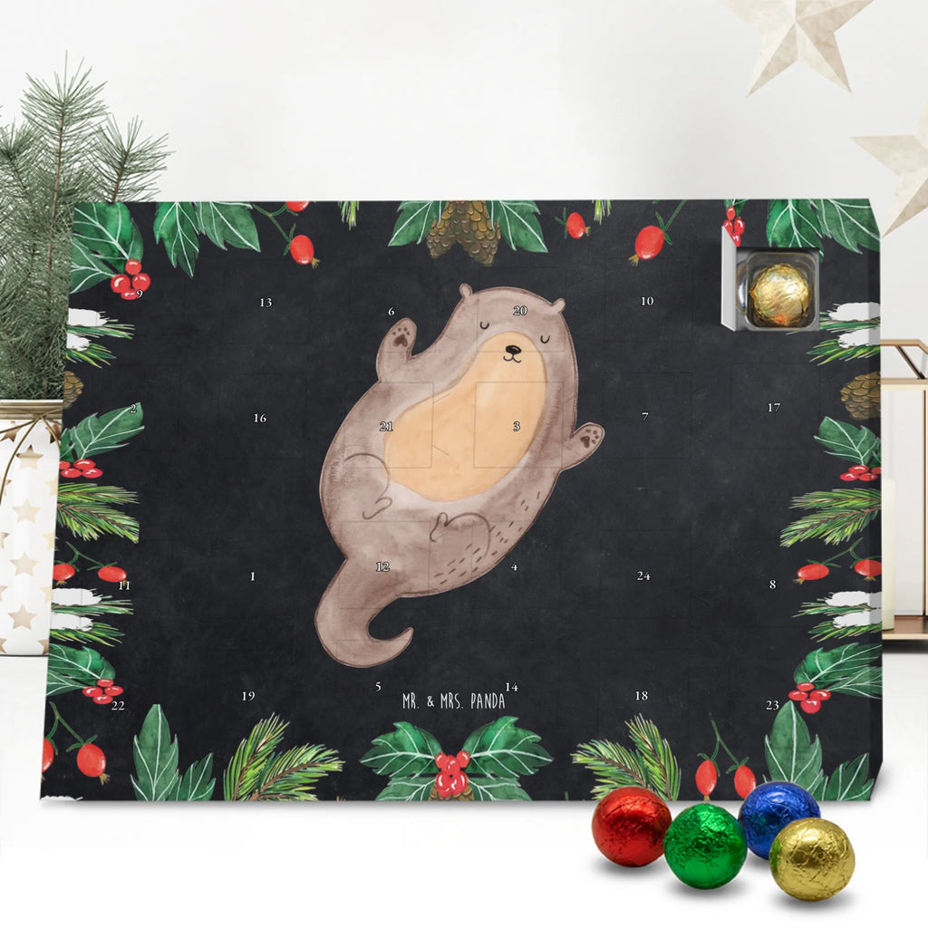 Chocolate advent calendar otter Embrace mammal, predator, gifts for people in love, gift ideas for animal lovers, animal, aquatic animal, marten, otter gifts, water mammal, water, water animal, sea otter, animal lover, European otter, baby otter, Otter Sea Otter Lake Otter