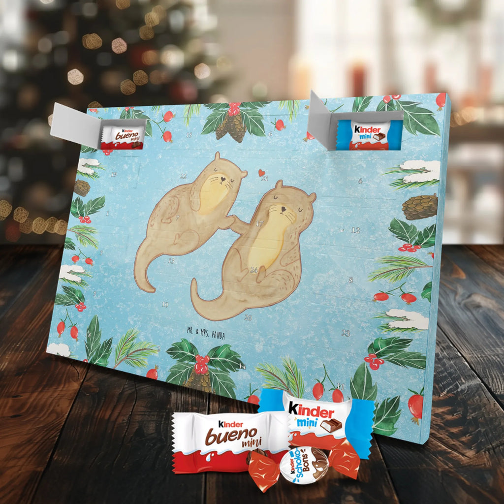 Chocolate advent calendar otter holding hands mammal, predator, gifts for people in love, gift ideas for animal lovers, animal, aquatic animal, marten, otter gifts, water mammal, water, water animal, sea otter, animal lover, European otter, baby otter, Otter Sea Otter Lake Otter