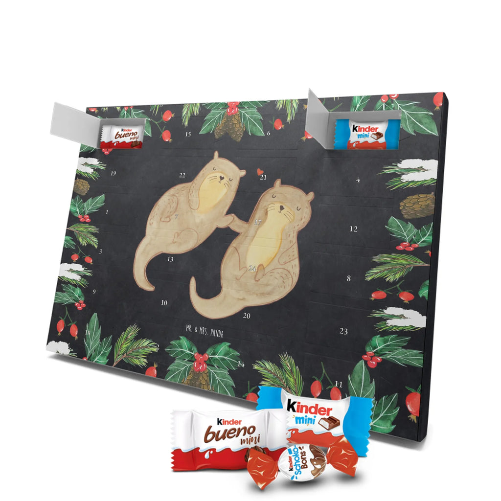 Chocolate advent calendar otter holding hands mammal, predator, gifts for people in love, gift ideas for animal lovers, animal, aquatic animal, marten, otter gifts, water mammal, water, water animal, sea otter, animal lover, European otter, baby otter, Otter Sea Otter Lake Otter