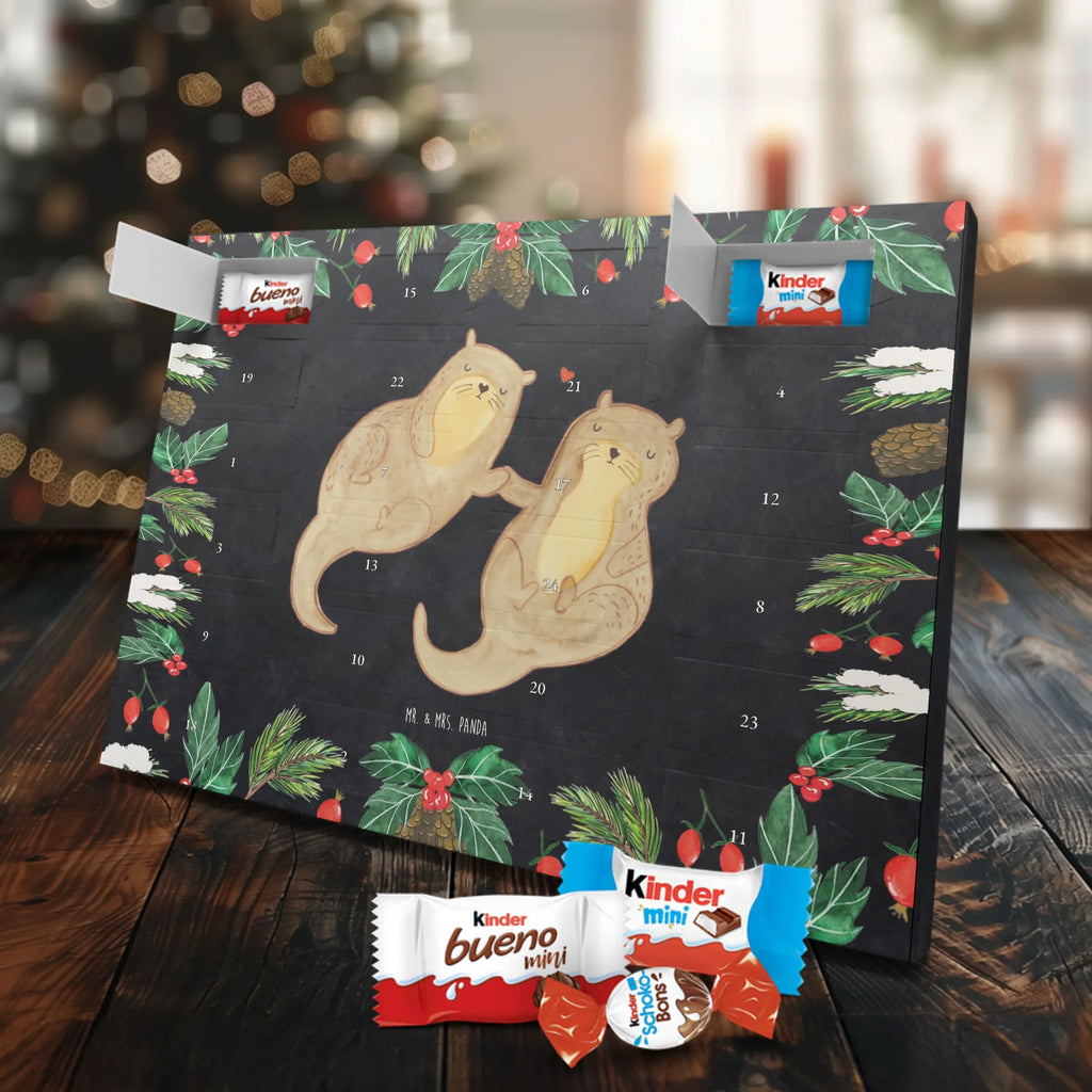 Chocolate advent calendar otter holding hands mammal, predator, gifts for people in love, gift ideas for animal lovers, animal, aquatic animal, marten, otter gifts, water mammal, water, water animal, sea otter, animal lover, European otter, baby otter, Otter Sea Otter Lake Otter