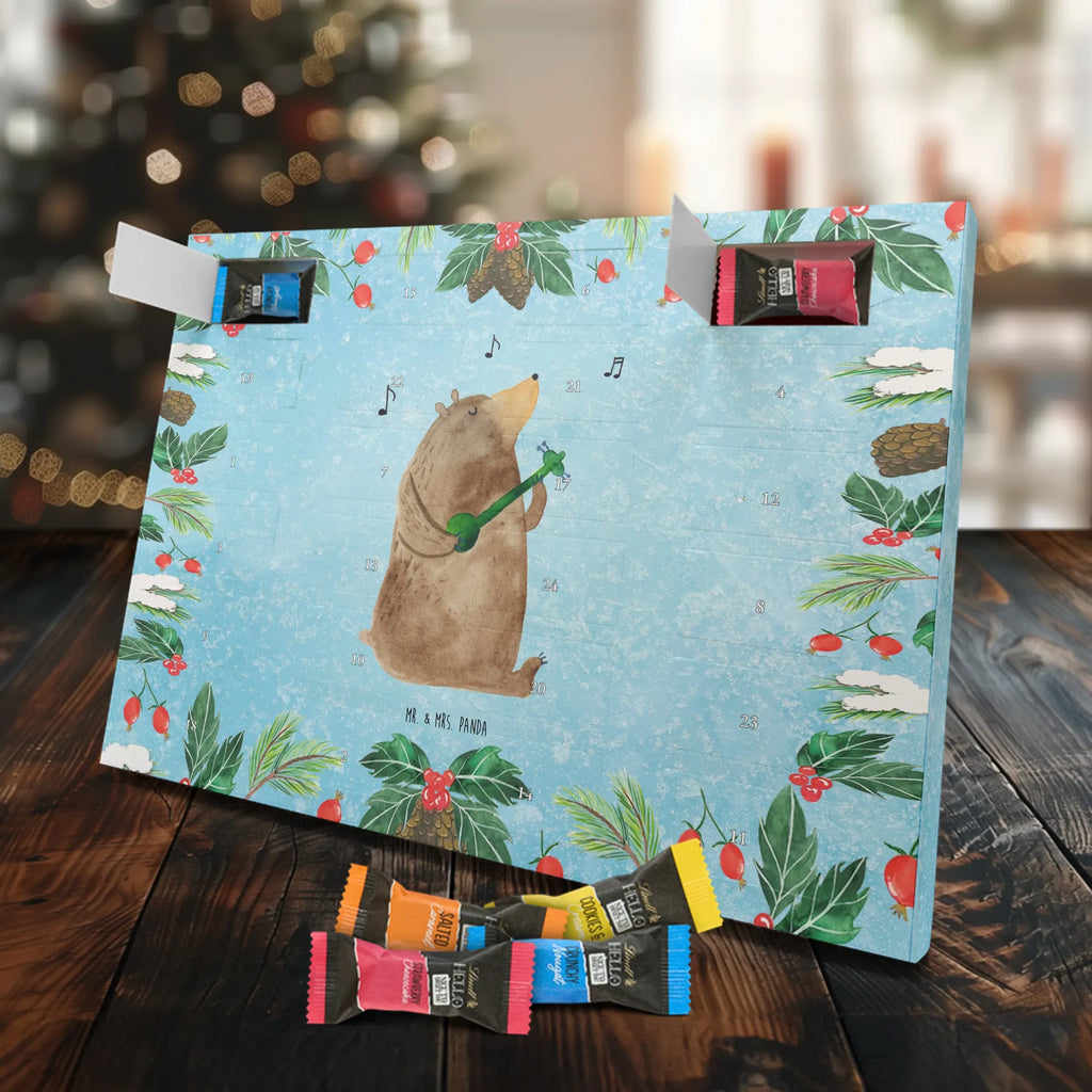 Chocolate advent calendar bear guitar teddy bear, cuddly toy