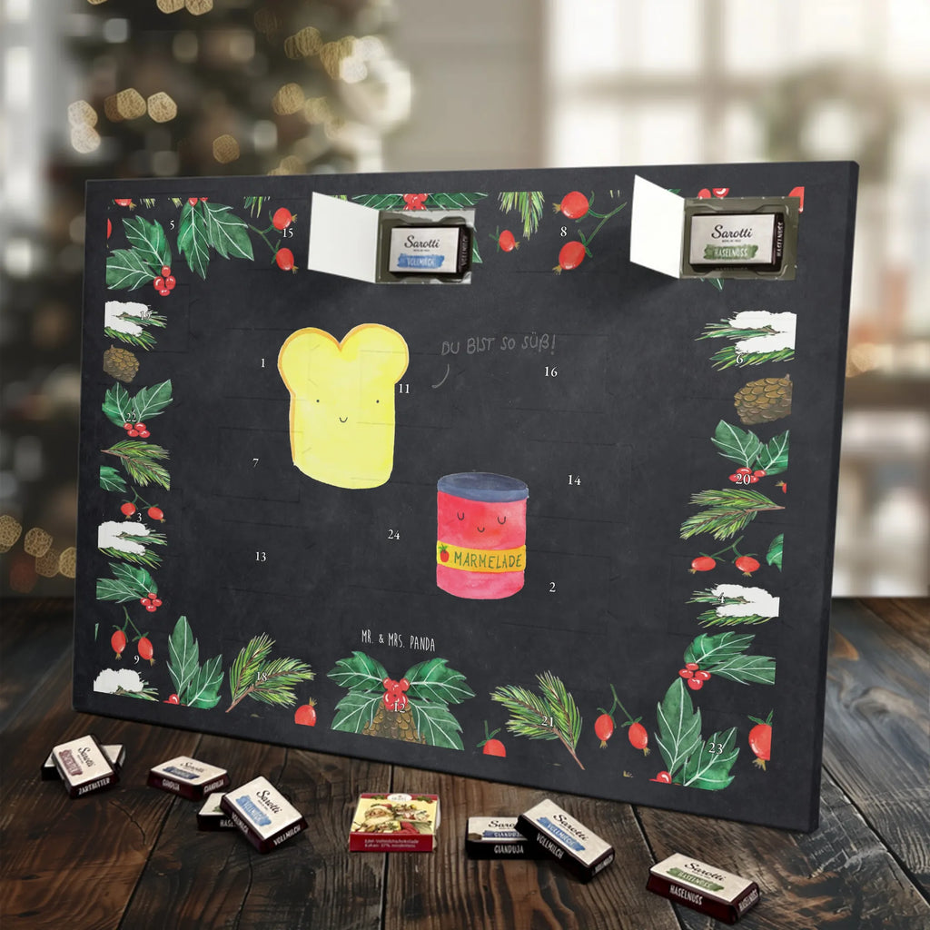 Chocolate advent calendar toast jam gift ideas, gifts, small animals, good mood, cute, funny sayings, cute animal motives, hand drawn, special gifts, card, animal lover, kitchen saying, kitchen decoration, cute postcard, breakfast invitation, jam, bread, sweet