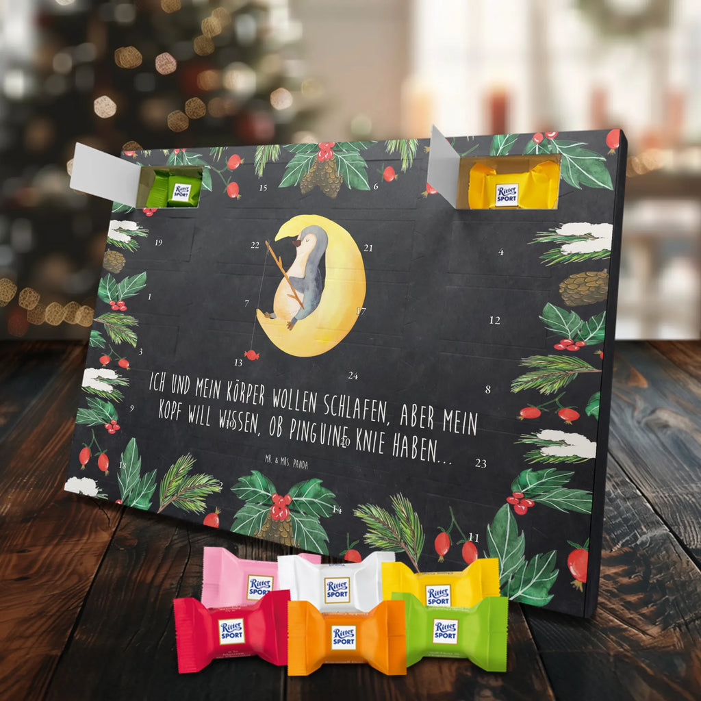 Chocolate advent calendar Penguin moon North Pole, Penguins, bedroom, night's rest, falling asleep, insomnia, guest room, sleep, penguins, saying