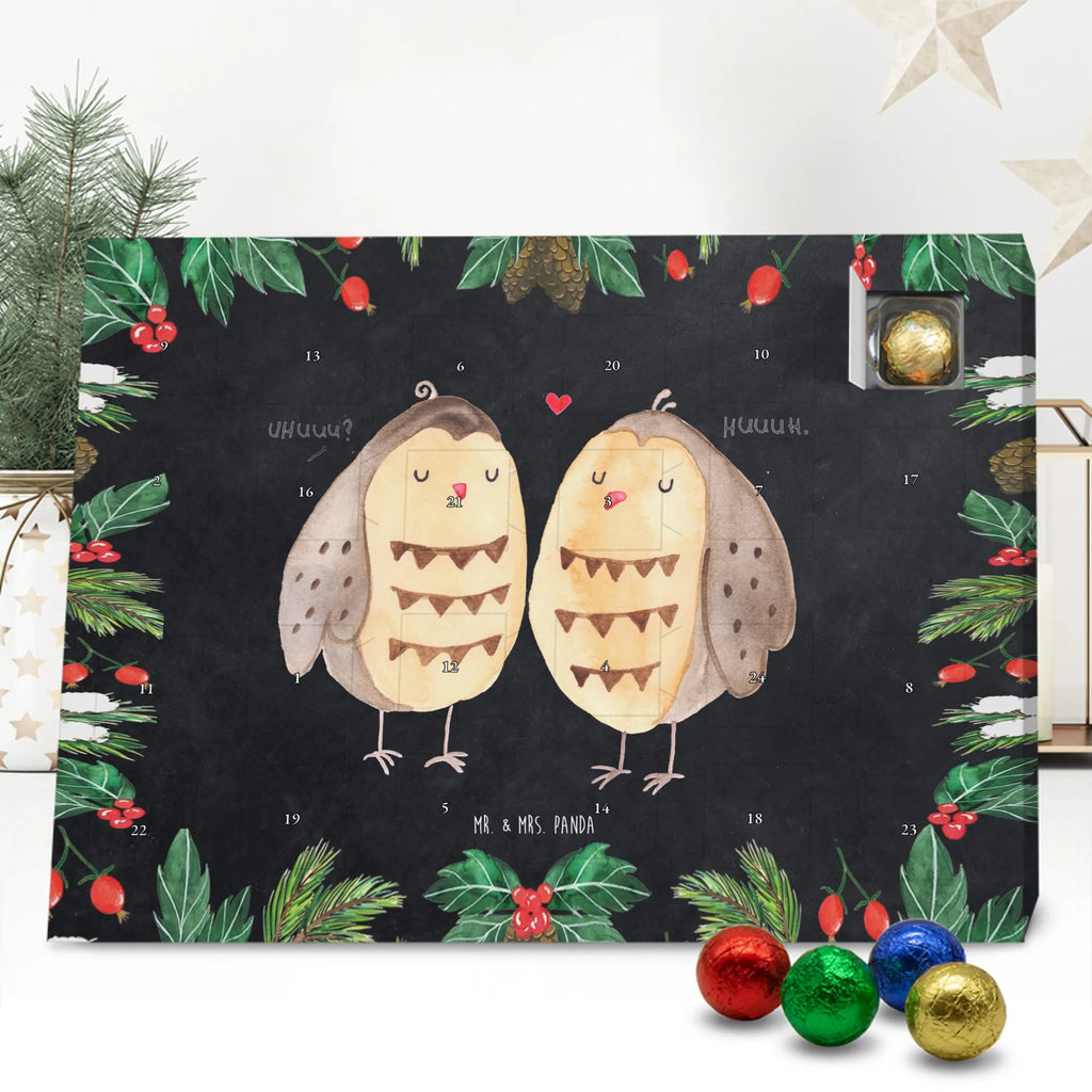 Chocolate advent calendar owls Love illustrated, nocturnal, romantic gift, gift ideas, birthday present, forest animal, bird, owl decor, Girlfriend gift, Pun funny, Owl decoration, Love saying, Wedding saying, Friend