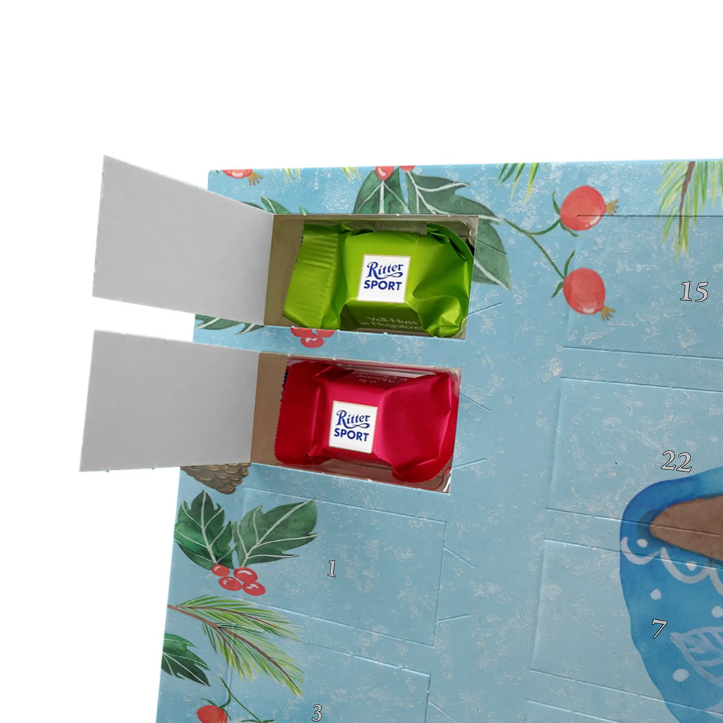 Chocolate advent calendar Coffee Cup gift ideas, gifts, small animals, good mood, cute, funny sayings, cute animal motives, hand drawn, special gifts, card, animal lover, pleasure, taste, cup