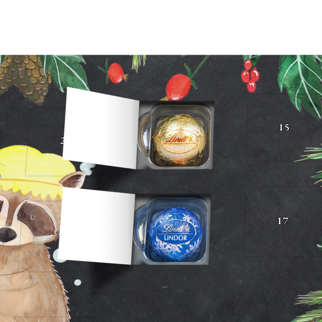 Chocolate advent calendar Raccoon gift ideas, gifts, small animals, good mood, cute, funny sayings, cute animal motives, hand drawn, special gifts, card, animal lover, raccoon, soap bubbles, wash, daydreaming