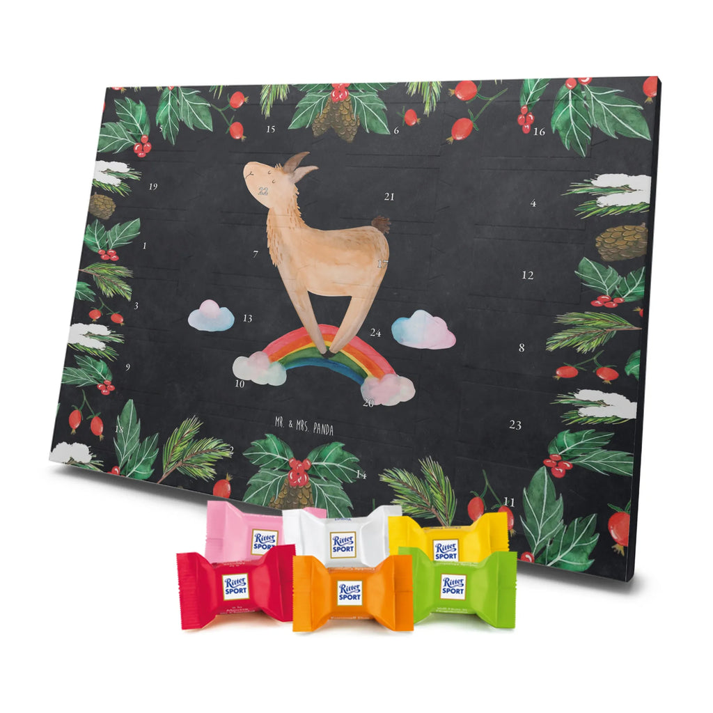 Chocolate advent calendar lama rainbow Llama, alpaca, trendy animal, Freedom, Cloud country, Outsider, School, Rainbow, Self-employed