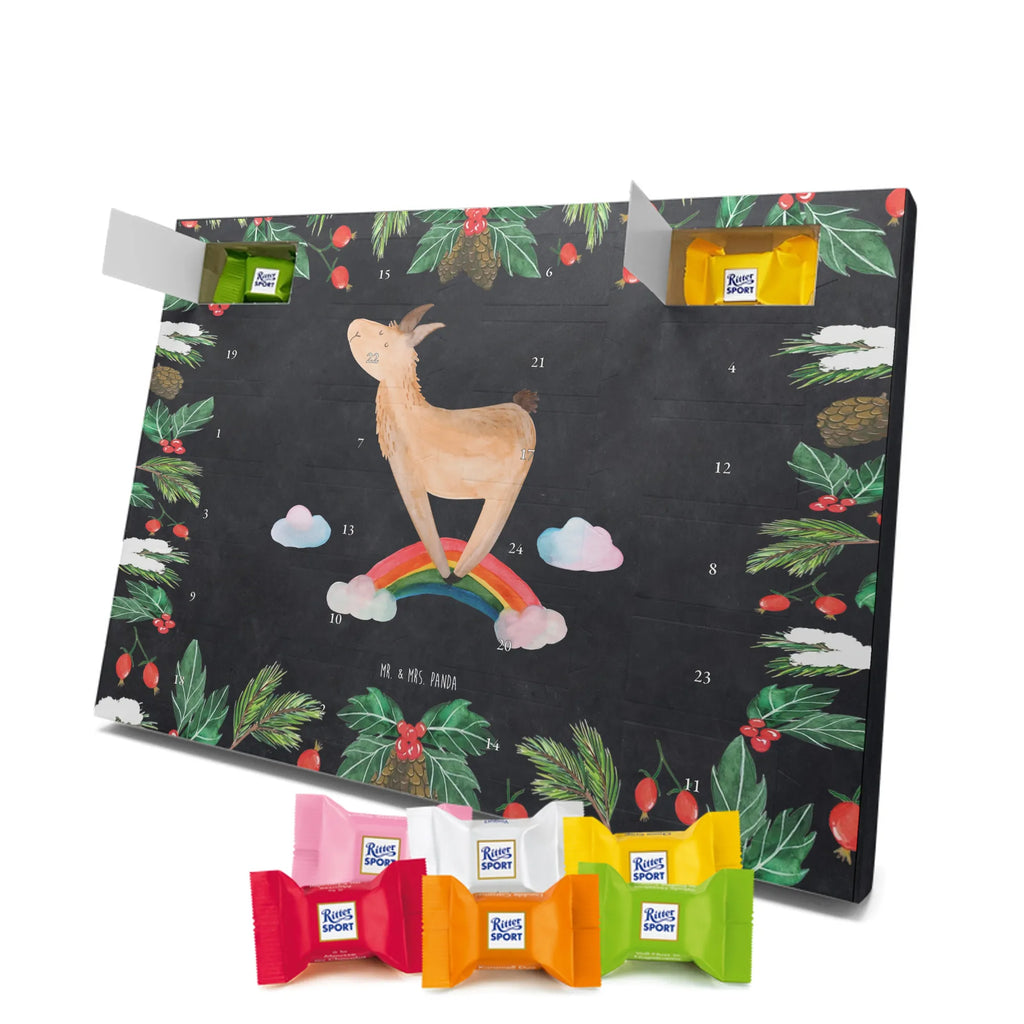 Chocolate advent calendar lama rainbow Llama, alpaca, trendy animal, Freedom, Cloud country, Outsider, School, Rainbow, Self-employed