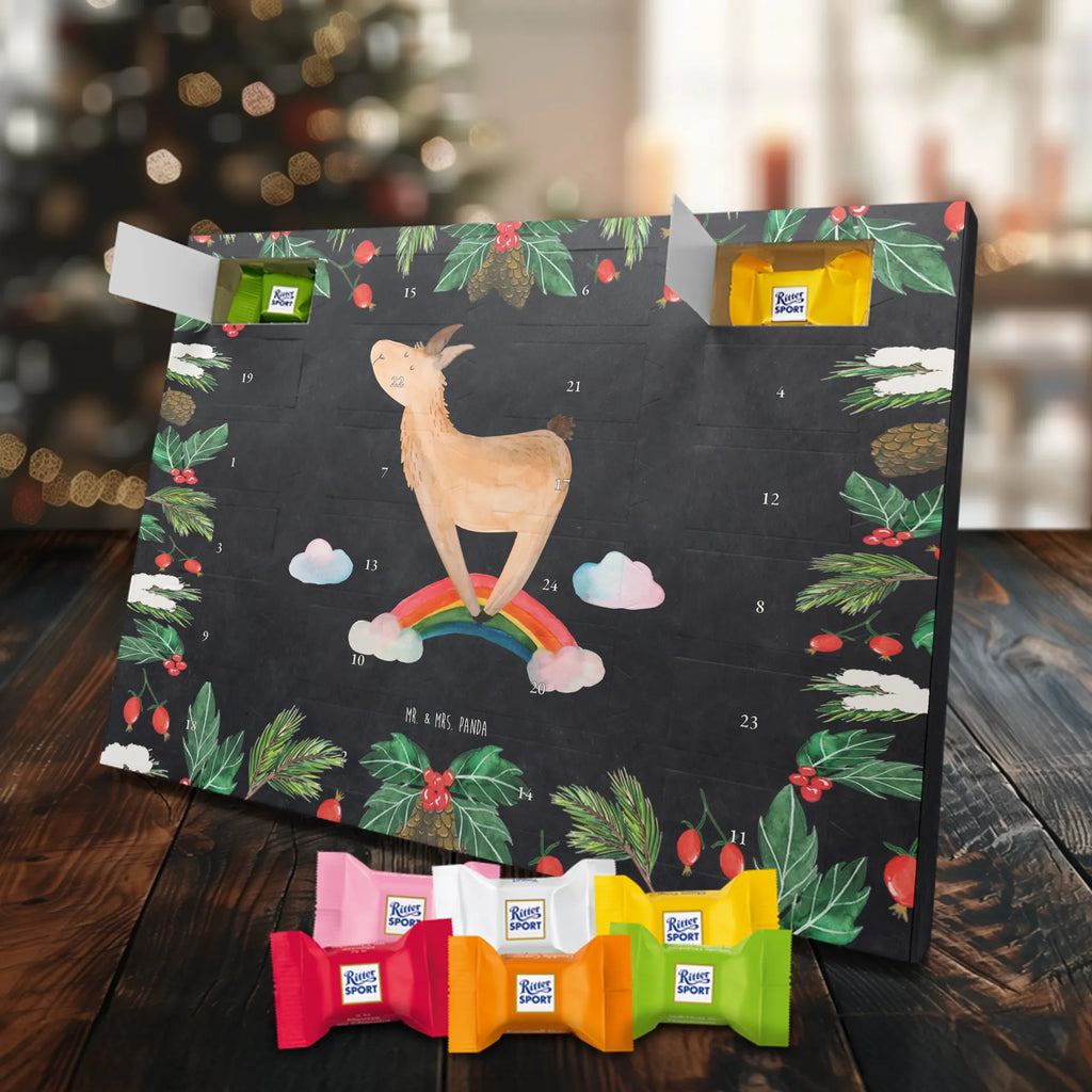 Chocolate advent calendar lama rainbow Llama, alpaca, trendy animal, Freedom, Cloud country, Outsider, School, Rainbow, Self-employed