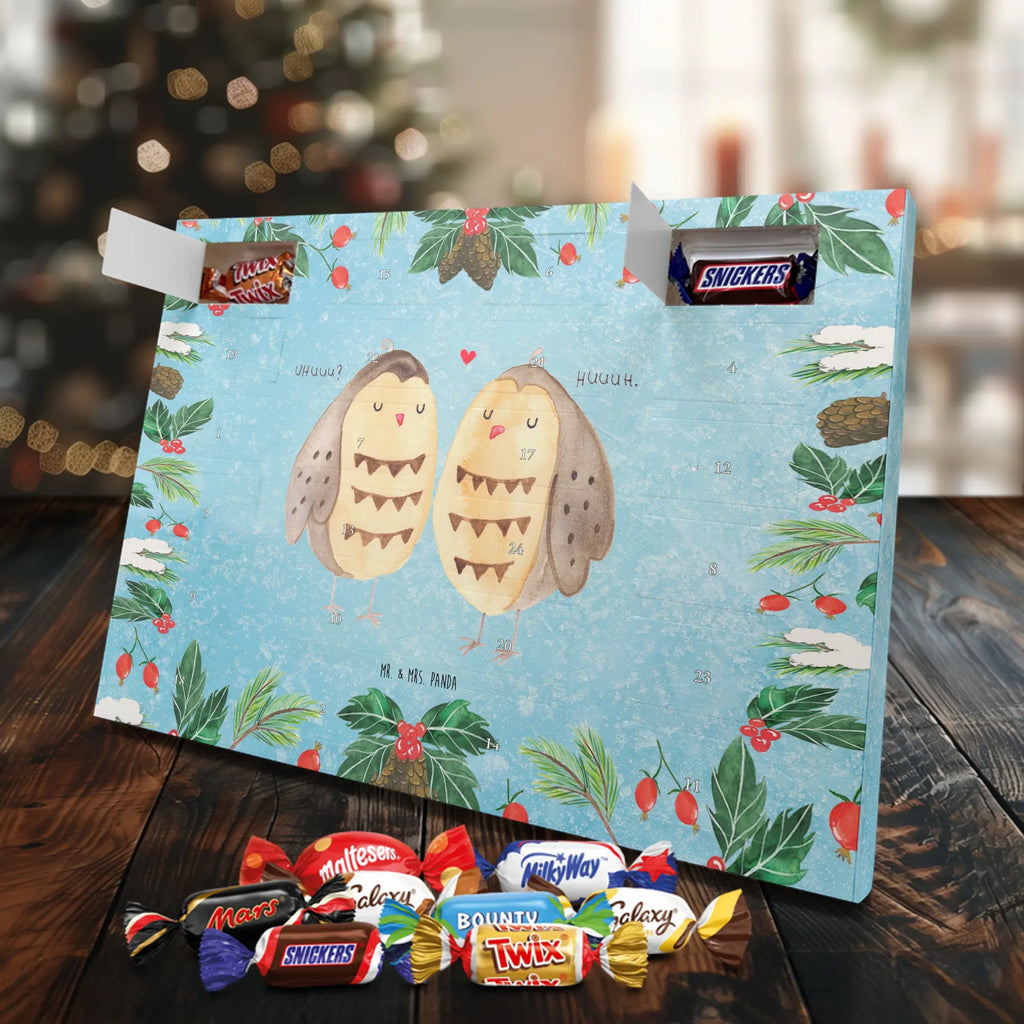Chocolate advent calendar owls Love illustrated, nocturnal, romantic gift, gift ideas, birthday present, forest animal, bird, owl decor, Girlfriend gift, Pun funny, Owl decoration, Love saying, Wedding saying, Friend
