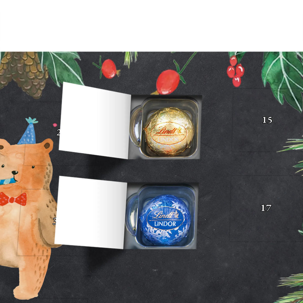 Chocolate advent calendar bear Birthday cuddly toy, teddy bear