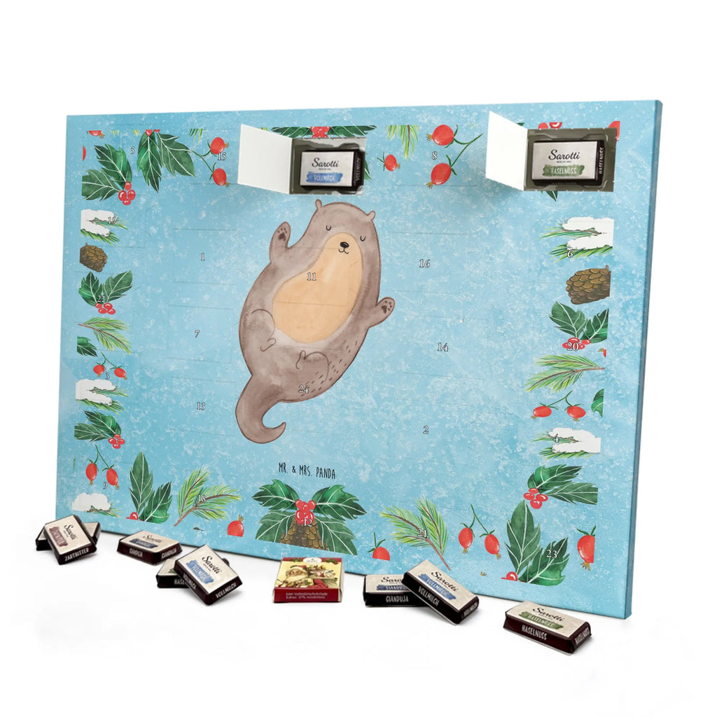 Chocolate advent calendar otter Embrace mammal, predator, gifts for people in love, gift ideas for animal lovers, animal, aquatic animal, marten, otter gifts, water mammal, water, water animal, sea otter, animal lover, European otter, baby otter, Otter Sea Otter Lake Otter