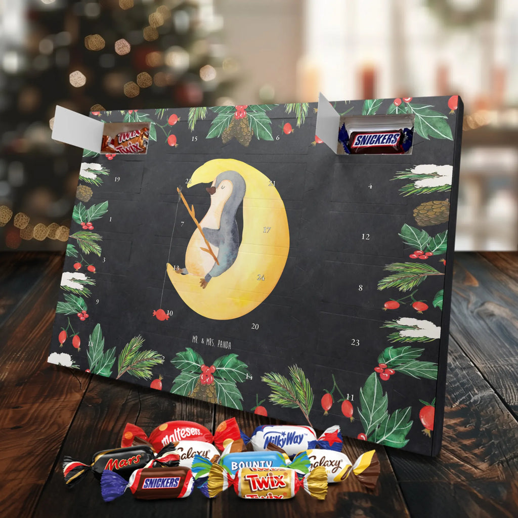 Chocolate advent calendar Penguin moon North Pole, Penguins, bedroom, night's rest, falling asleep, insomnia, guest room, sleep, penguins, saying