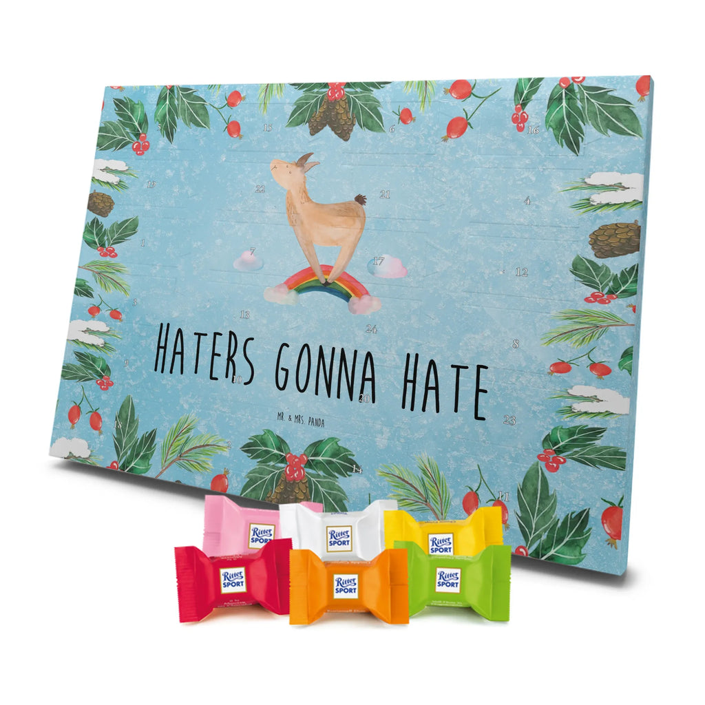 Chocolate advent calendar lama rainbow Llama, alpaca, trendy animal, Freedom, Cloud country, Outsider, School, Rainbow, Self-employed