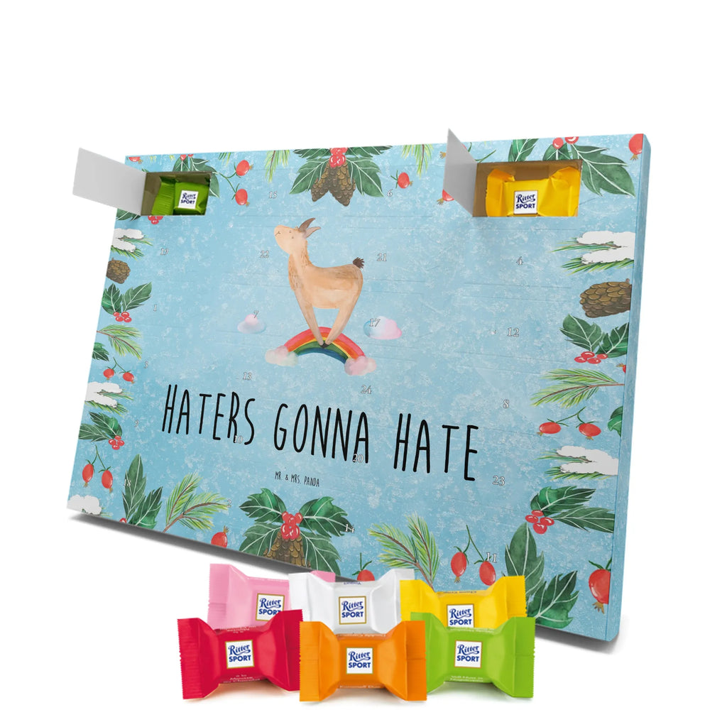 Chocolate advent calendar lama rainbow Llama, alpaca, trendy animal, Freedom, Cloud country, Outsider, School, Rainbow, Self-employed