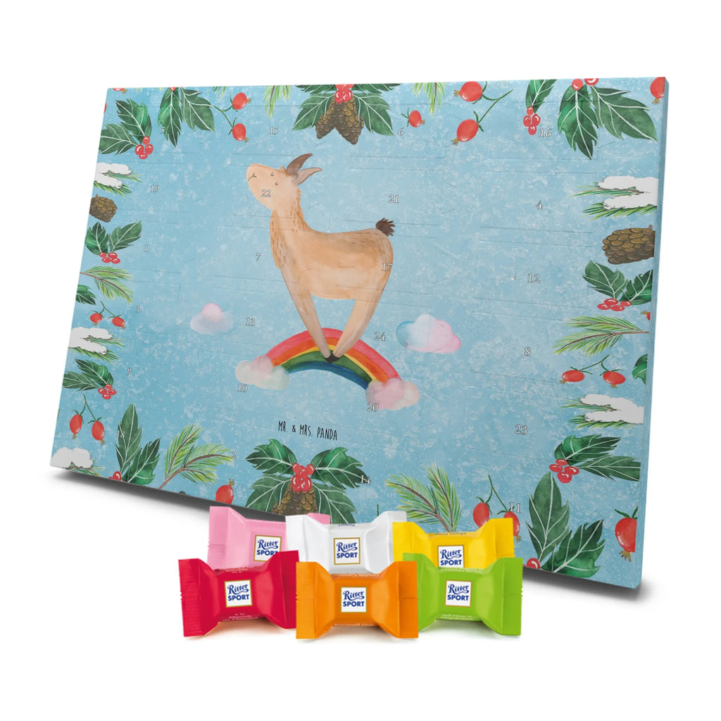 Chocolate advent calendar lama rainbow Llama, alpaca, trendy animal, Freedom, Cloud country, Outsider, School, Rainbow, Self-employed