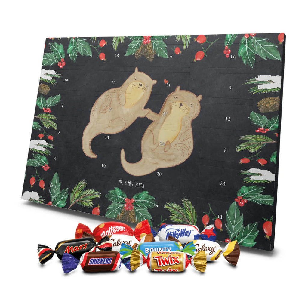 Chocolate advent calendar otter holding hands mammal, predator, gifts for people in love, gift ideas for animal lovers, animal, aquatic animal, marten, otter gifts, water mammal, water, water animal, sea otter, animal lover, European otter, baby otter, Otter Sea Otter Lake Otter