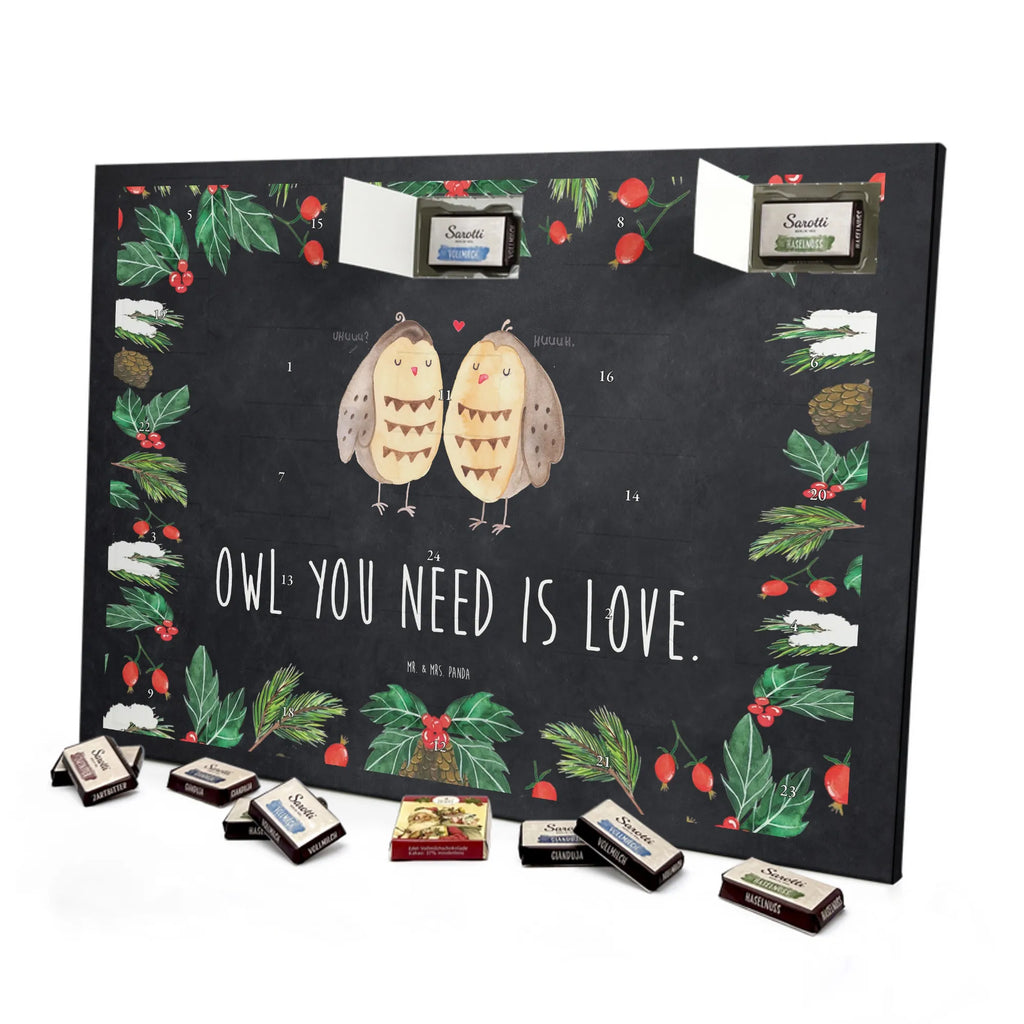 Chocolate advent calendar owls Love illustrated, nocturnal, romantic gift, gift ideas, birthday present, forest animal, bird, owl decor, Girlfriend gift, Pun funny, Owl decoration, Love saying, Wedding saying, Friend
