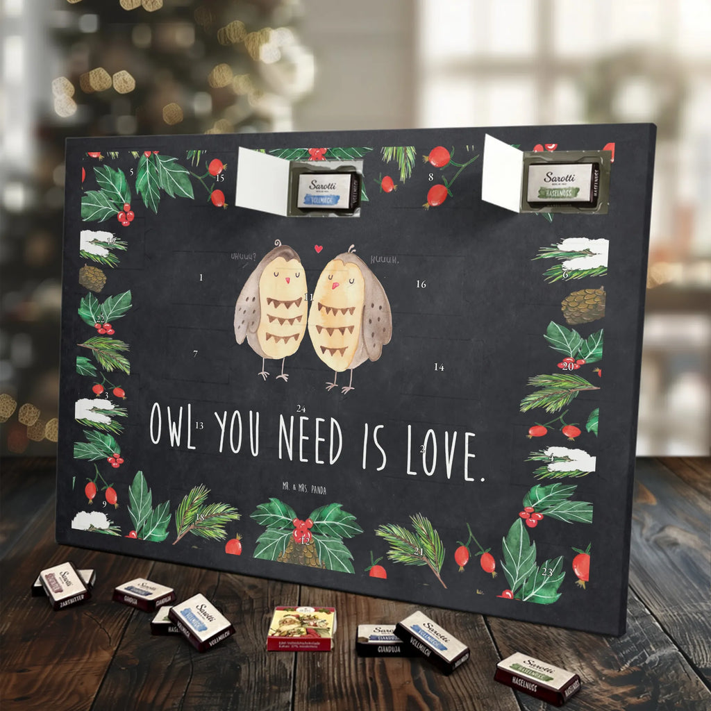 Chocolate advent calendar owls Love illustrated, nocturnal, romantic gift, gift ideas, birthday present, forest animal, bird, owl decor, Girlfriend gift, Pun funny, Owl decoration, Love saying, Wedding saying, Friend