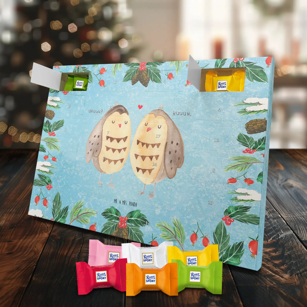 Chocolate advent calendar owls Love illustrated, nocturnal, romantic gift, gift ideas, birthday present, forest animal, bird, owl decor, Girlfriend gift, Pun funny, Owl decoration, Love saying, Wedding saying, Friend