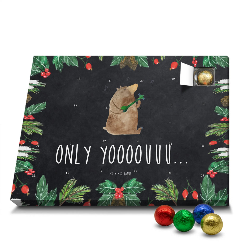 Chocolate advent calendar bear guitar teddy bear, cuddly toy