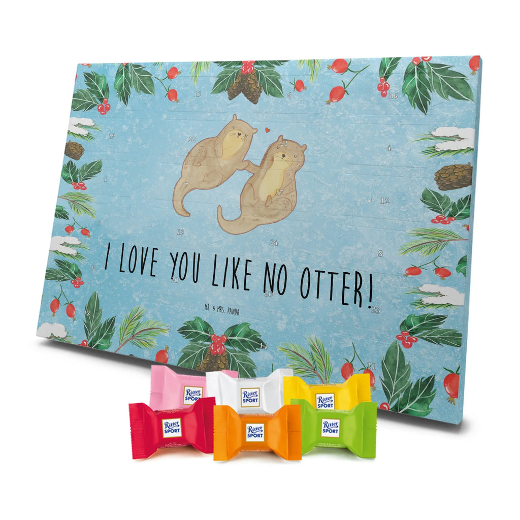 Chocolate advent calendar otter holding hands mammal, predator, gifts for people in love, gift ideas for animal lovers, animal, aquatic animal, marten, otter gifts, water mammal, water, water animal, sea otter, animal lover, European otter, baby otter, Otter Sea Otter Lake Otter