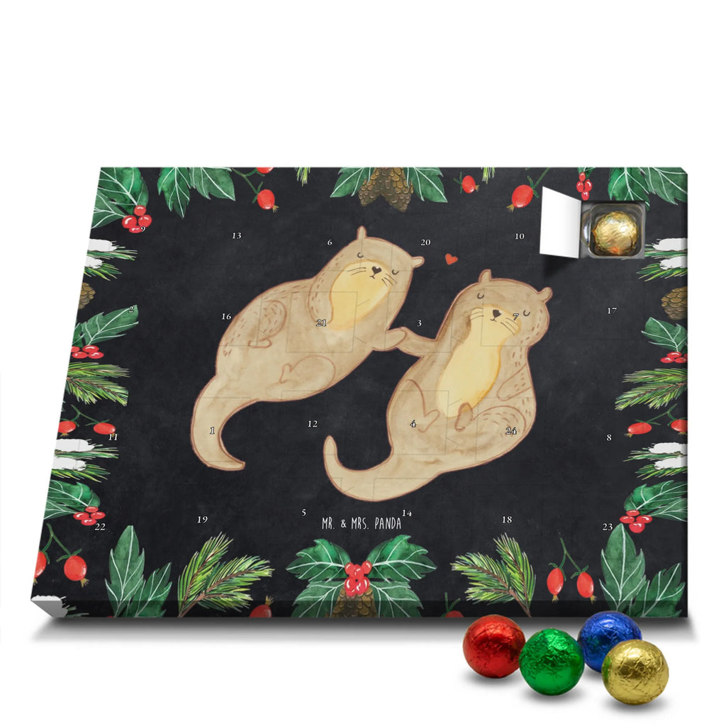 Chocolate advent calendar otter holding hands mammal, predator, gifts for people in love, gift ideas for animal lovers, animal, aquatic animal, marten, otter gifts, water mammal, water, water animal, sea otter, animal lover, European otter, baby otter, Otter Sea Otter Lake Otter