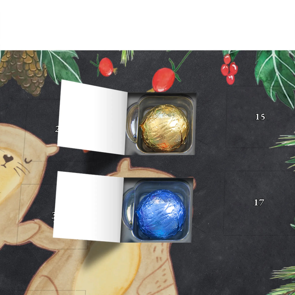 Chocolate advent calendar otter holding hands mammal, predator, gifts for people in love, gift ideas for animal lovers, animal, aquatic animal, marten, otter gifts, water mammal, water, water animal, sea otter, animal lover, European otter, baby otter, Otter Sea Otter Lake Otter