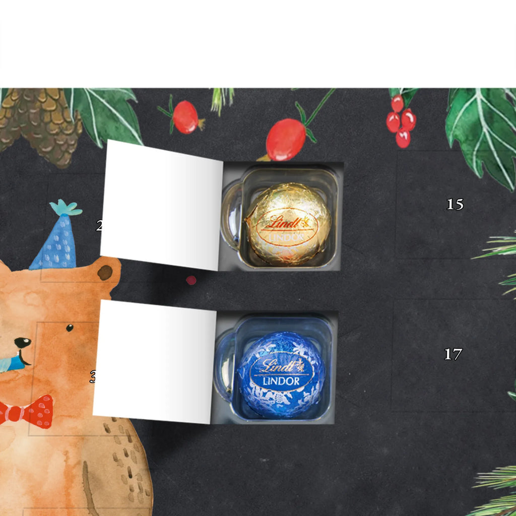 Chocolate advent calendar bear Birthday cuddly toy, teddy bear