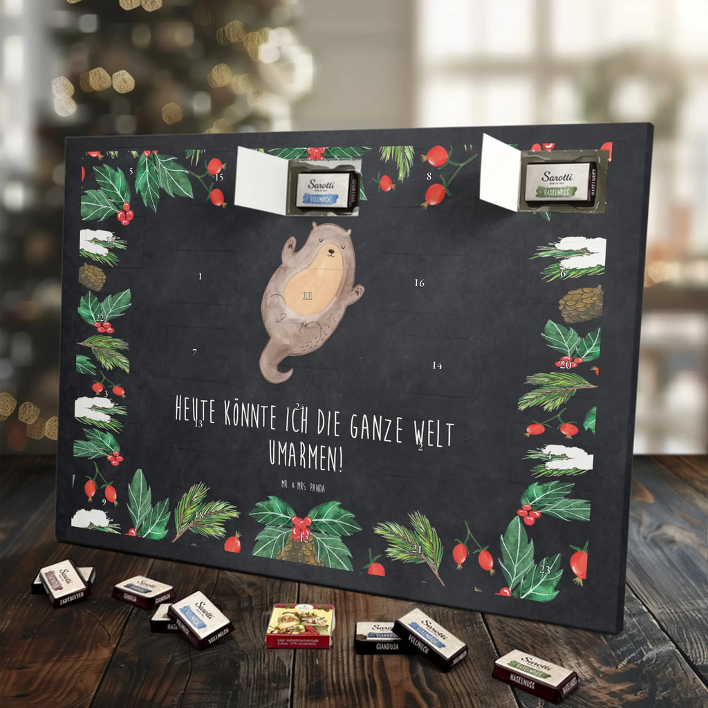 Chocolate advent calendar otter Embrace mammal, predator, gifts for people in love, gift ideas for animal lovers, animal, aquatic animal, marten, otter gifts, water mammal, water, water animal, sea otter, animal lover, European otter, baby otter, Otter Sea Otter Lake Otter