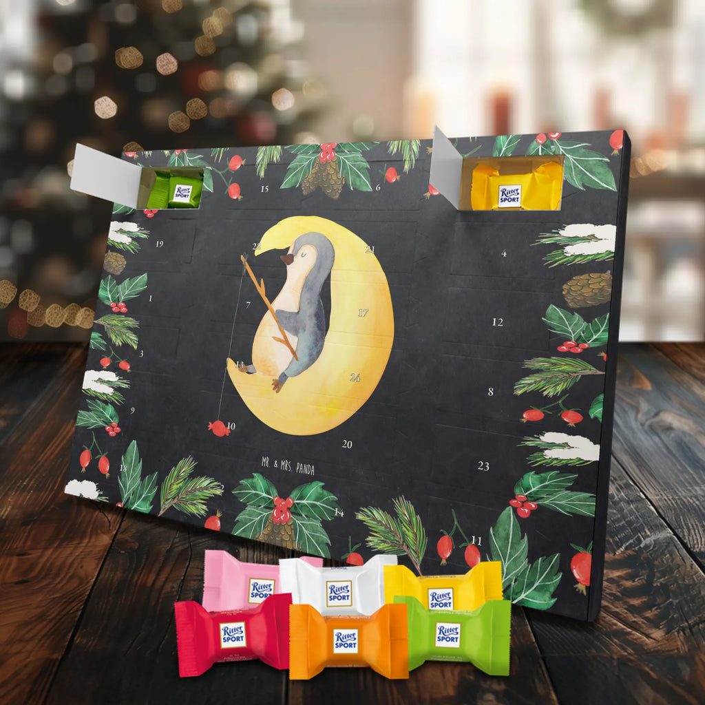 Chocolate advent calendar Penguin moon North Pole, Penguins, bedroom, night's rest, falling asleep, insomnia, guest room, sleep, penguins, saying