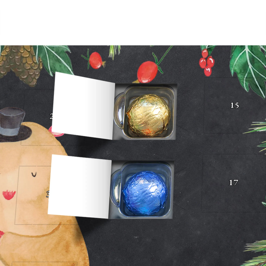 Chocolate advent calendar hamster cap gift ideas, gifts, small animals, good mood, cute, funny sayings, cute animal motives, hand drawn, special gifts, card, animal lover, top hat, dwarf hamster, magician, wizard, hat