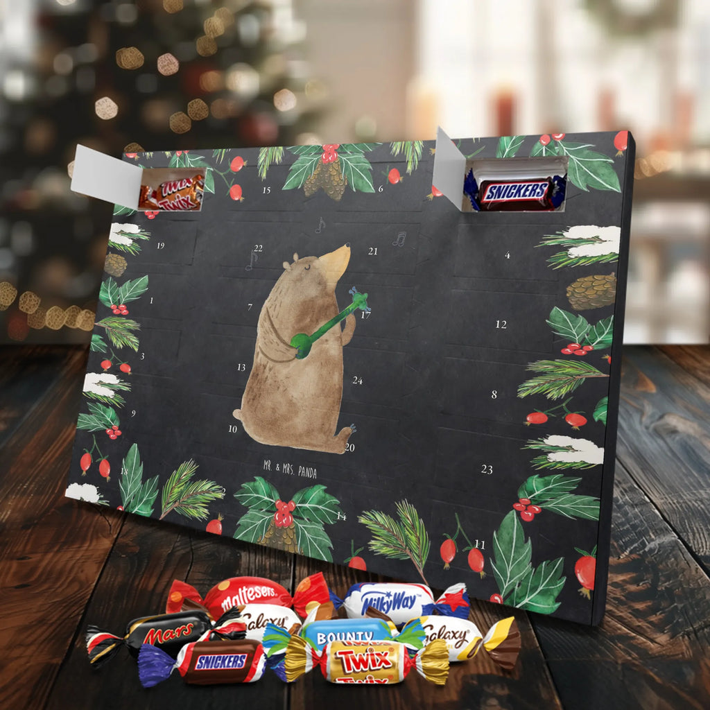Chocolate advent calendar bear guitar teddy bear, cuddly toy