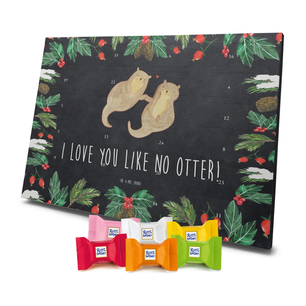 Chocolate advent calendar otter holding hands mammal, predator, gifts for people in love, gift ideas for animal lovers, animal, aquatic animal, marten, otter gifts, water mammal, water, water animal, sea otter, animal lover, European otter, baby otter, Otter Sea Otter Lake Otter