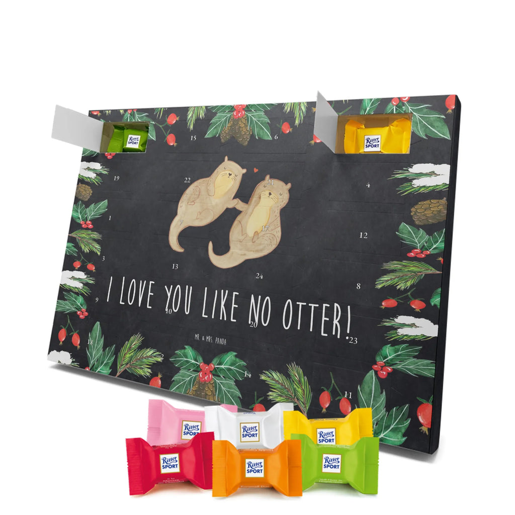 Chocolate advent calendar otter holding hands mammal, predator, gifts for people in love, gift ideas for animal lovers, animal, aquatic animal, marten, otter gifts, water mammal, water, water animal, sea otter, animal lover, European otter, baby otter, Otter Sea Otter Lake Otter
