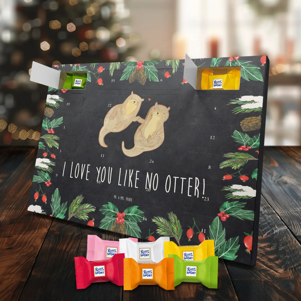 Chocolate advent calendar otter holding hands mammal, predator, gifts for people in love, gift ideas for animal lovers, animal, aquatic animal, marten, otter gifts, water mammal, water, water animal, sea otter, animal lover, European otter, baby otter, Otter Sea Otter Lake Otter