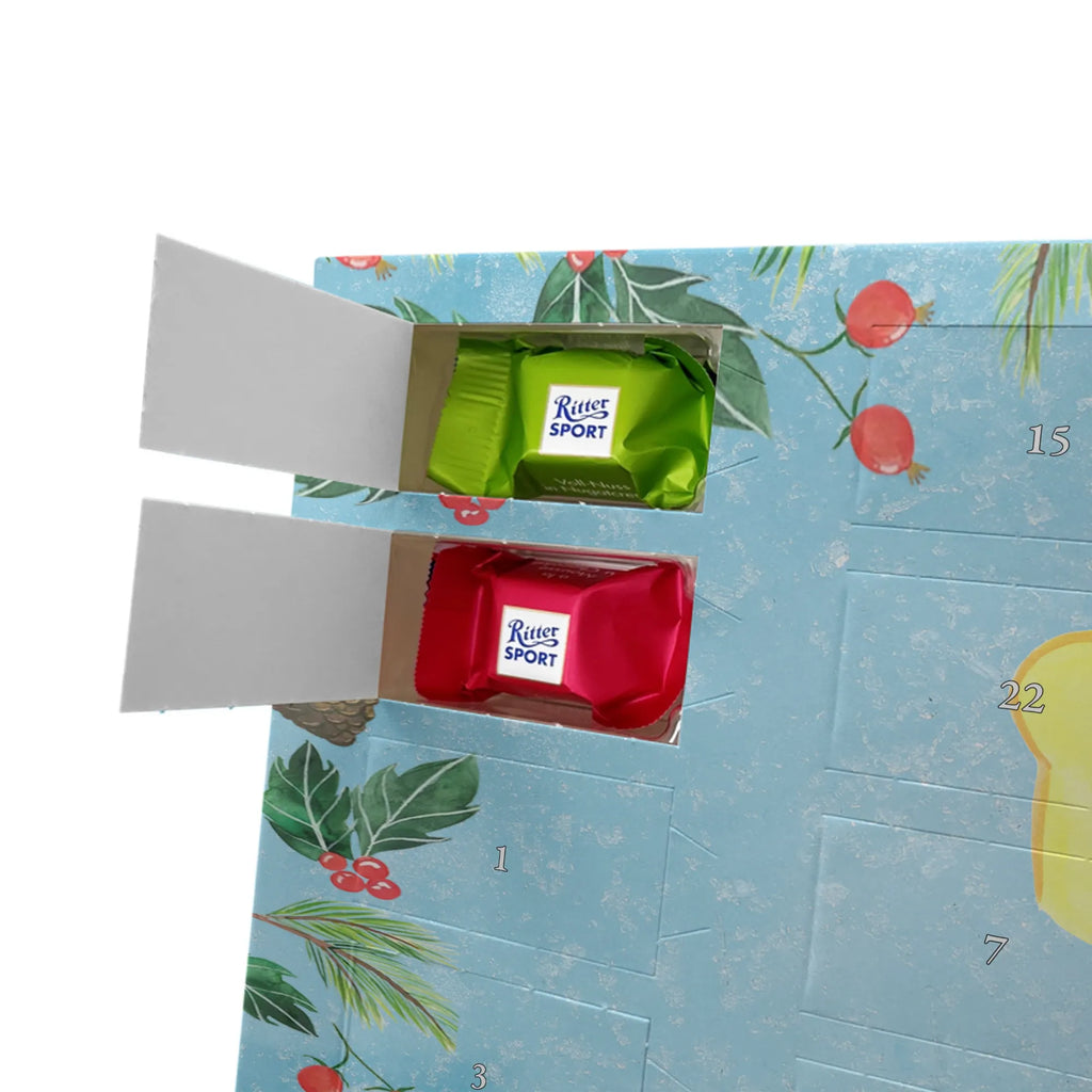 Chocolate advent calendar toast jam gift ideas, gifts, small animals, good mood, cute, funny sayings, cute animal motives, hand drawn, special gifts, card, animal lover, kitchen saying, kitchen decoration, cute postcard, breakfast invitation, jam, bread, sweet