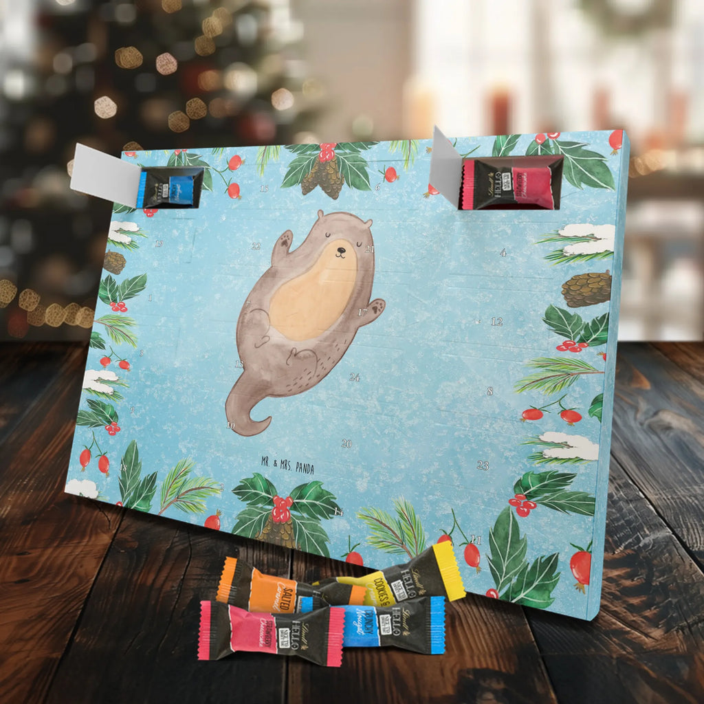 Chocolate advent calendar otter Embrace mammal, predator, gifts for people in love, gift ideas for animal lovers, animal, aquatic animal, marten, otter gifts, water mammal, water, water animal, sea otter, animal lover, European otter, baby otter, Otter Sea Otter Lake Otter